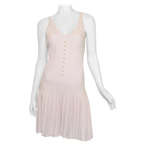 chanel pink dress|Chanel fit and flare dress.